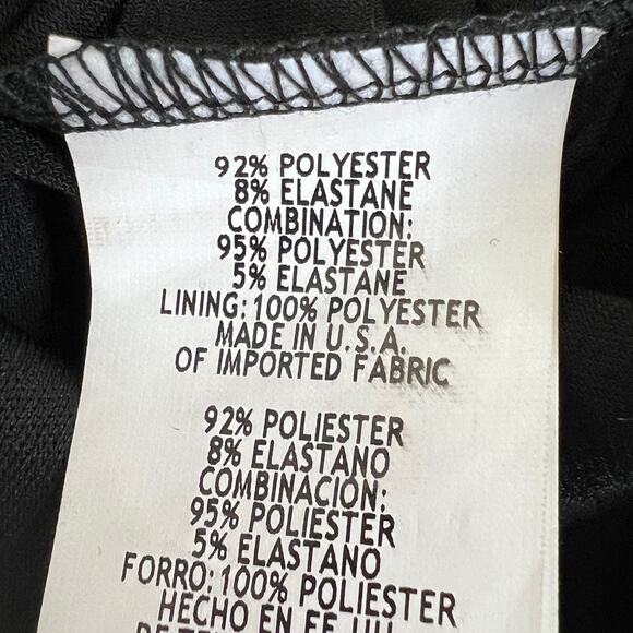 Tiana B Womens Jumpsuit M Black Velvet Bodice Rhinestone Waist Wide Leg Evening - Picture 7 of 8